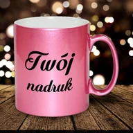 Kubki - Różowy kubek SOFT METALIC z Twoim nadrukiem - miniaturka - grafika 1