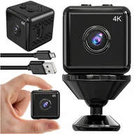 Akcesoria fotograficzne - Kamera Panoramiczna Mini Kamerka Cyfrowa szpiegowska niania mikrofon 4K UHD Full HD micro SD Czarna - miniaturka - grafika 1