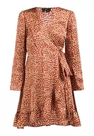 Sukienki - NAEMI Damska sukienka kopertowa 19225517-NA01, czerwona, M, czerwony, M - miniaturka - grafika 1