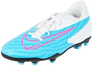 Buty dla chłopców - Nike Jr Phantom Gx Club Fg/Mg sneakersy chłopięce, Baltic Blue Pink Blast biały niebieski laserowy, 33.5 EU - miniaturka - grafika 1