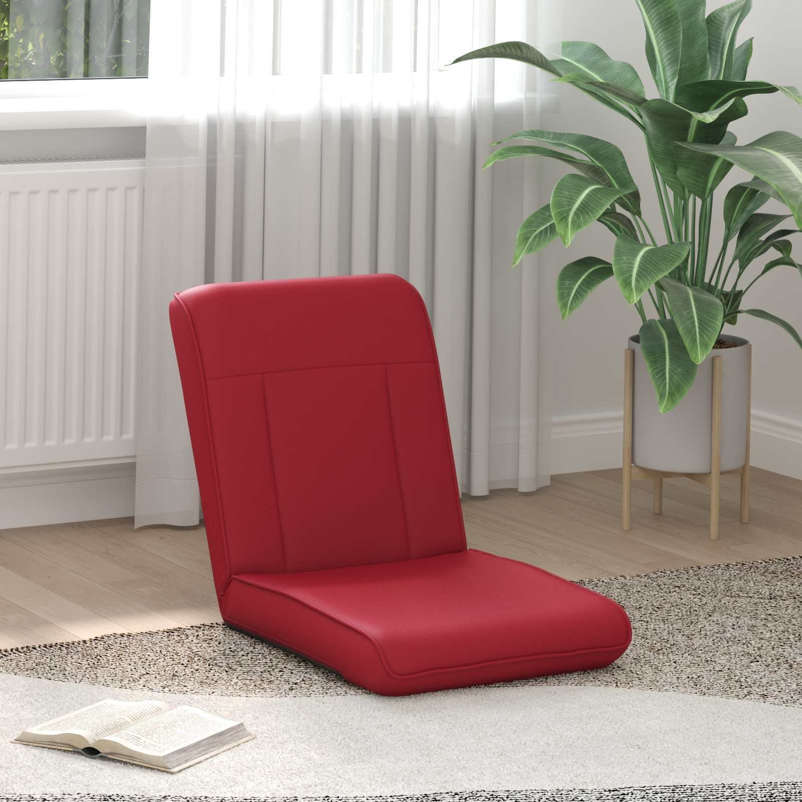 vidaXL vidaXL Krzesło na podłogę Czerwone wino 50 x 73 x 60 cm