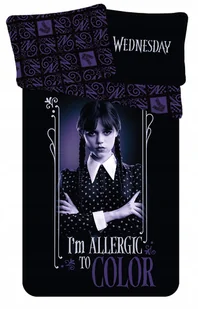 Wednesday Wensday Addams Pościel Komplet Dziecięca Młodzieżowa 140X200 - Pościel dla dzieci - miniaturka - grafika 1