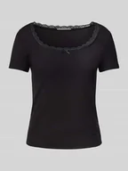 Koszulki i topy damskie - T-shirt z wiązanym detalem model ‘LIA’ - miniaturka - grafika 1