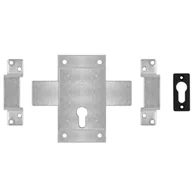 Zamki i wkładki - Zamek nawierzchniowy T-ZN160 ocynk biały - miniaturka - grafika 1