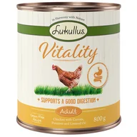 Mokra karma dla psów - Lukullus Vitality Trawienie: Kurczak (bez zbóż) - 6 x 800 g - miniaturka - grafika 1