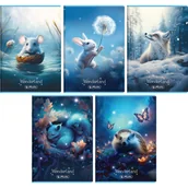 Zeszyty szkolne - Zeszyt A5 32k3-linia kolorowa WONDERLAND 400196831 HERLITZ - miniaturka - grafika 1