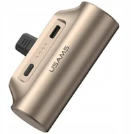 Powerbanki - Usams PB79 Mini Tail Plug Portable 3000mAh USB-C beżowy - miniaturka - grafika 1