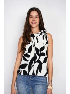 William de Faye Top w kolorze czarno-białym - Koszulki i topy damskie - miniaturka - grafika 1
