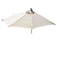 Parasole ogrodowe - Pokrowiec wymienny na parasol półokrągły Parla, pokrowiec wymienny na parasol, 300cm tkanina/tkanina UV 50+ 3kg ~ kremowy - miniaturka - grafika 1