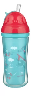 Canpol babies Bidon z rurką 260ml samoloty 5O37GL 5O37GL SAM One size - Bidony dla dzieci - miniaturka - grafika 1
