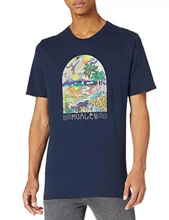 Koszule męskie - Hurley Męska koszula M Evd WSH Psyche Send Ss niebieski Obsidian S CZ6049 - grafika 1