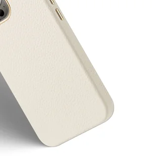 Dux Ducis Roma skórzane etui do iPhone 13 Pro elegancki pokrowiec z naturalnej skóry biały - Etui i futerały do telefonów - miniaturka - grafika 3