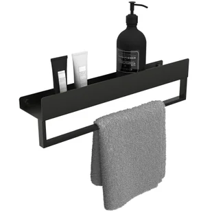 Rea Półka łazienkowa wannowa SF01 45cm czarny mat - Półki łazienkowe - miniaturka - grafika 1