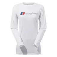 Koszulki i topy damskie - Berghaus Damska koszulka z długim rękawem Boyfriend Big Classic Logo, czysta biel, 8 - miniaturka - grafika 1