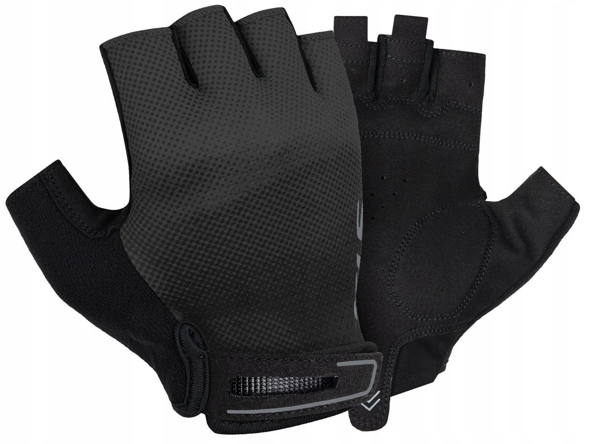 RĘKAWICZKI ROWEROWE KELLYS FACTOR 025 CZARNE KRÓTKIE NA RZEP / S