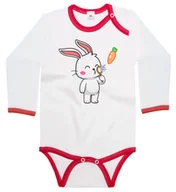 Body dla niemowląt - Body dziecięce Królik Zając Puszczający Bańki Marchewki 98/104 - miniaturka - grafika 1