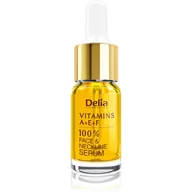 Serum do twarzy - Delia 100% Serum do twarzy, szyi i dekoltu Witaminy A+E+F 10ml - miniaturka - grafika 1