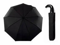 Parasole - MOCNY PARASOL MĘSKI SKŁADANY AUTOMATYCZNY PARASOLKA WIATROODPORNA CZARNA - miniaturka - grafika 1
