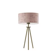 Lampy stojące - Lysne, Lampka stołowa z welurowym abażurem ALTA VELUR, Różowy - miniaturka - grafika 1