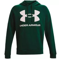 Bluzy męskie - Bluza Męska Under Armour Rival Fleece Big Logo Hd Zielona 1357093 330-Xl - miniaturka - grafika 1