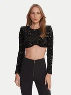 Body - Elisabetta Franchi Body TO-046-57E2-V370 Czarny Slim Fit - miniaturka - grafika 1