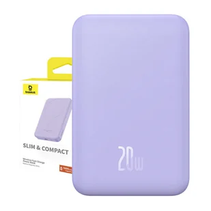 Baseus Magnetyczny mini powerbank 5000mAh 20W fioletowy - Powerbanki - miniaturka - grafika 9