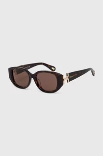 Okulary przeciwsłoneczne - Chloé okulary przeciwsłoneczne damskie kolor brązowy CH0237SK - Chloe - grafika 1