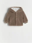 Bluzki dla niemowląt - Reserved - Kurtka z imitacji baranka - brązowy - miniaturka - grafika 1