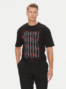 HUGO T-Shirt Digraph 50542581 Czarny Oversize - Koszulki męskie - miniaturka - grafika 1