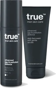 True men skin care - Zestaw premium - żel do mycia twarzy, kremy na dzień i na noc, serum pod oczy i kosmetyczka - Zestawy kosmetyków męskich - miniaturka - grafika 2
