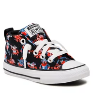 Trampki damskie - Converse Trampki Ctas Street Mid 672732C Black/Dk Marina Blue - miniaturka - grafika 1