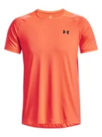 Koszulki sportowe męskie - Under Armour Koszulka sportowa "Rush Emboss" w kolorze pomarańczowym - miniaturka - grafika 1