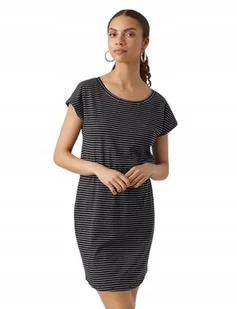 VERO MODA CZARNA SUKIENKA W PASKI Z KRÓTKIM RĘKAWEM XL J7A - Sukienki VERO MODA CZARNA SUKIENKA W PASKI Z KRÓTKIM RĘKAWEM XL J7A - Sukienki - miniaturka - grafika 1
