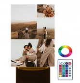 Tablice i flipcharty - Ramka Miłosna Kolaż Zdjęć na Szkle Zdjęcie Prezent - miniaturka - grafika 1