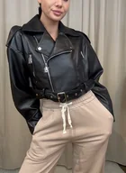 Kurtki damskie - Kurtka ramoneska BLACK - miniaturka - grafika 1