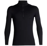 Bluzy sportowe męskie - Męska bluza Icebreaker Men Merino 200 Oasis LS Half Zip Rozmiar: XXL / Kolor: czarny - miniaturka - grafika 1