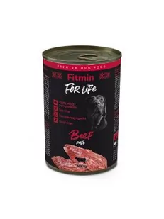 FITMIN - For life wołowina dla psa puszka 400g - Mokra karma dla psów - miniaturka - grafika 1