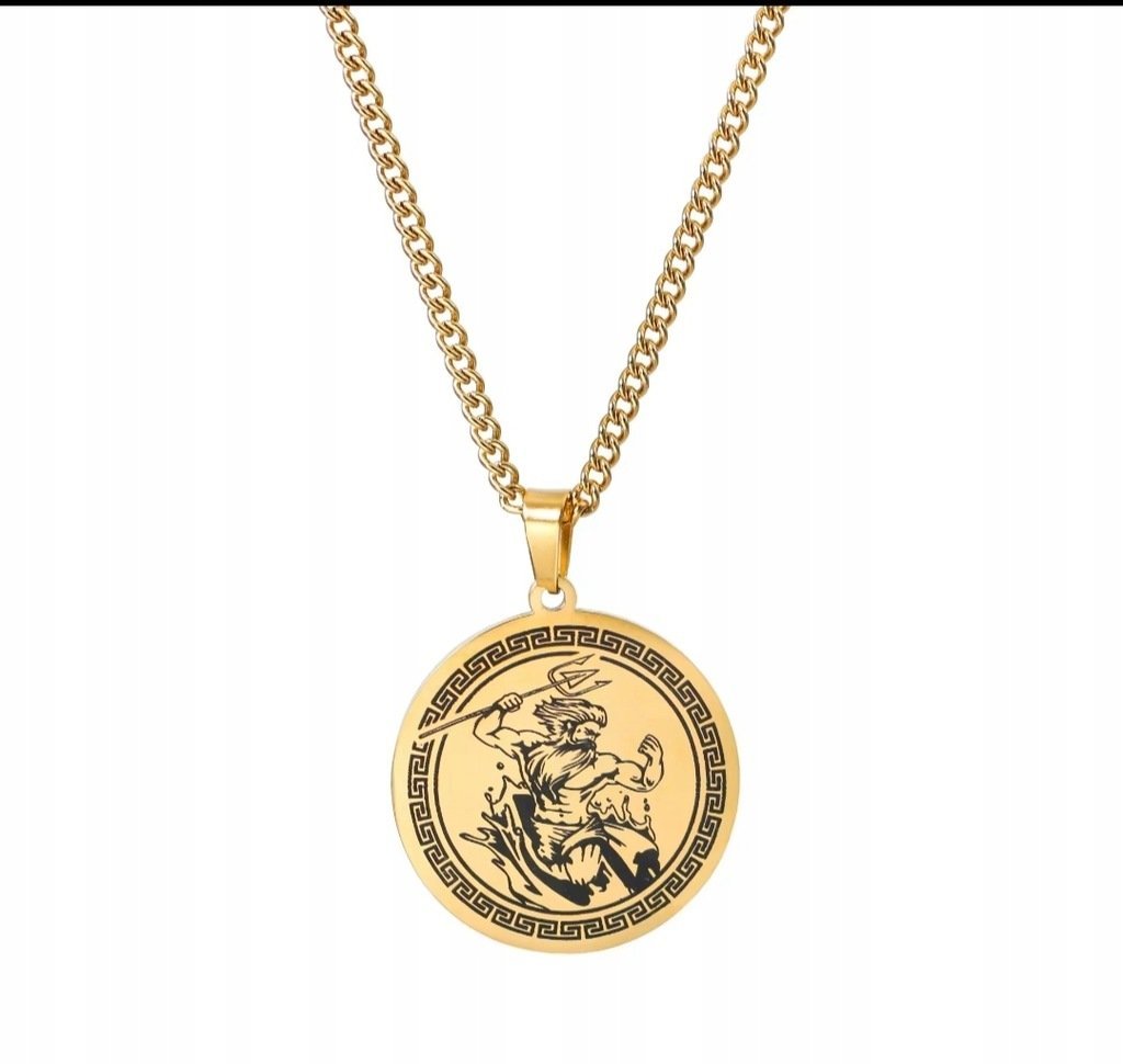 Naszyjnik wisiorek Posejdon trójząb Posejdona bóg mórz prezent