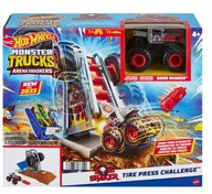 Zabawki konstrukcyjne - Hot Wheels, Monster Trucks, Zestaw Monster Trucks Arena Smashers Podstawowe wyzwanie, - miniaturka - grafika 1