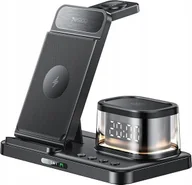 Zasilacze do laptopów - Ładowarka Yesido yesido Ład. ind. DS23 20W LED+Zegar 5w1 do Samsung, BLACK / CZARNY - miniaturka - grafika 1