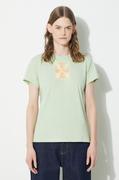 Koszulki sportowe damskie - Columbia t-shirt sportowy Sun Trek kolor zielony 1931753 - miniaturka - grafika 1