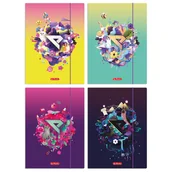 Teczki i skoroszyty - Herlitz Teczka rysunkowa A4 z gumką Ekipa mix - - miniaturka - grafika 1