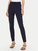 Spodnie damskie - ONLY Spodnie materiałowe Poptrash 15115847 Granatowy Regular Fit - miniaturka - grafika 1