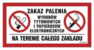 Zakaz palenia wyrobów tytoniowych i papierosów ele LIBRES POLSKA SP - Akcesoria BHP - miniaturka - grafika 1