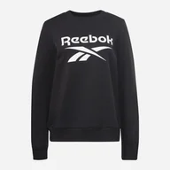 Bluzy damskie - Bluza bez kaptura damska polarowa Reebok Identity Big Logo Fleece Crew 100012590 L Czarna (4066746331910). Bluzy bez kaptura damskie - miniaturka - grafika 1