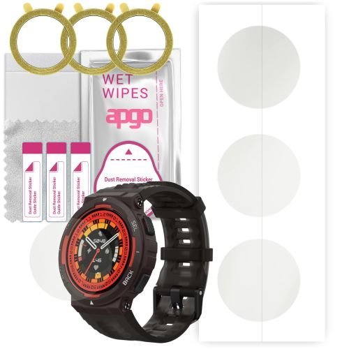 3x folia ochronna hydrożelowa MATOWA do Amazfit Active Edge - apgo Smartwatch Hydrogel MATTE Protection Ochrona na ekran smartwatcha