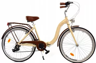 Dallas Bike Składak Alu 7Spd 28 cali Krem Z Brązem - Rowery - miniaturka - grafika 2