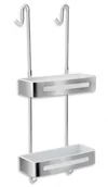 Półki łazienkowe - Novaservis Titania Yacore - Podwójna półka, szczotkowana stal nierdzewna 65575,4 - miniaturka - grafika 1