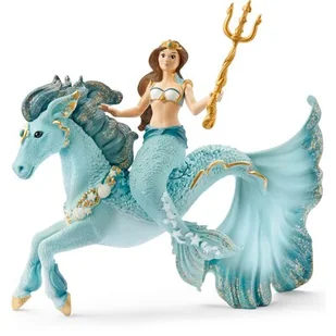 Schleich Świat Elfów Bayala. SLH70594. Syrena Eyela na koniu - Figurki dla dzieci - miniaturka - grafika 1