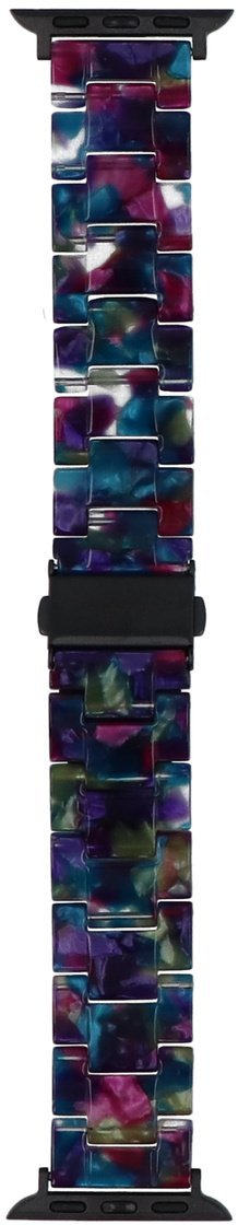GlacierX bransoleta do smartwatcha Resin Link Bracelet Nocturne Plum do Apple Watch 38/40/41mm Wielokolorowa